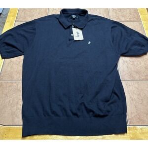 Stussy Classic‎ S/S Polo Sweater Black 117110 Sz XXL New With Tags